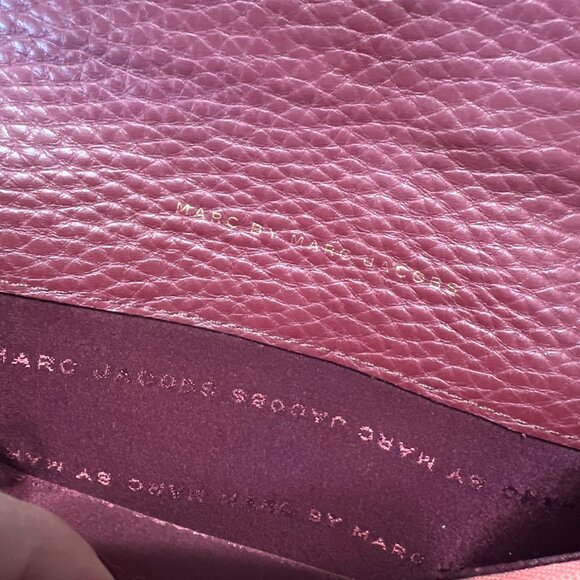 Marc By Marc Jacobs Burgundy Leather Trifold Wallet - Picture 12 of 15